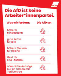 Sharepic: Die AfD ist keine Arbeiter*innenpartei